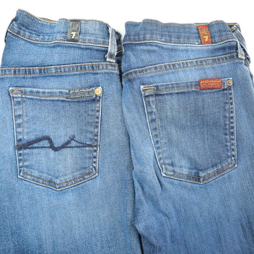 7 For All Mankind 7FAM Skinny Stretch Jeans - 2 Pr